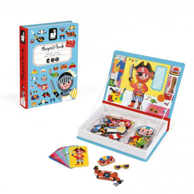 Книга-игра магнитная Мальчики в костюмах Janod J02719